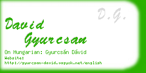david gyurcsan business card